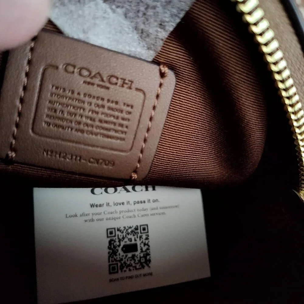 NWT Coach Mini Serena Signature Canvas Metallic Star Snowflake Bag - Picture 16 of 16